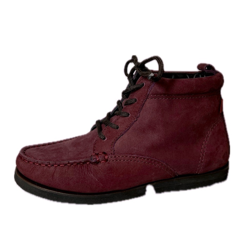 Marc Joseph Gramercy Suede Lace Up Ankle Boots Wine Burgundy Classic Kids 12.5